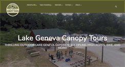 Desktop Screenshot of lakegenevacanopytours.com